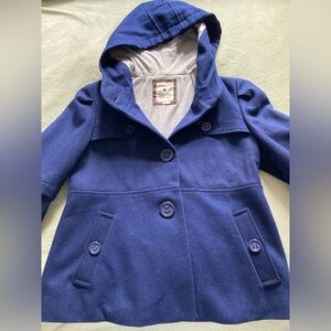 Anthropologie Elevenses navy blue jacket